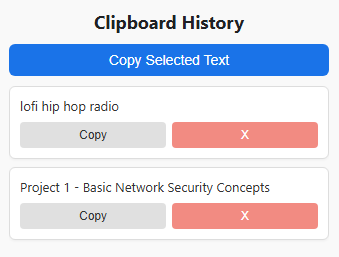 Clipboard History Extension Project Image