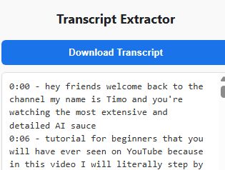 YouTube Transcript Extractor Project Image